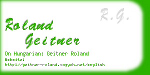 roland geitner business card